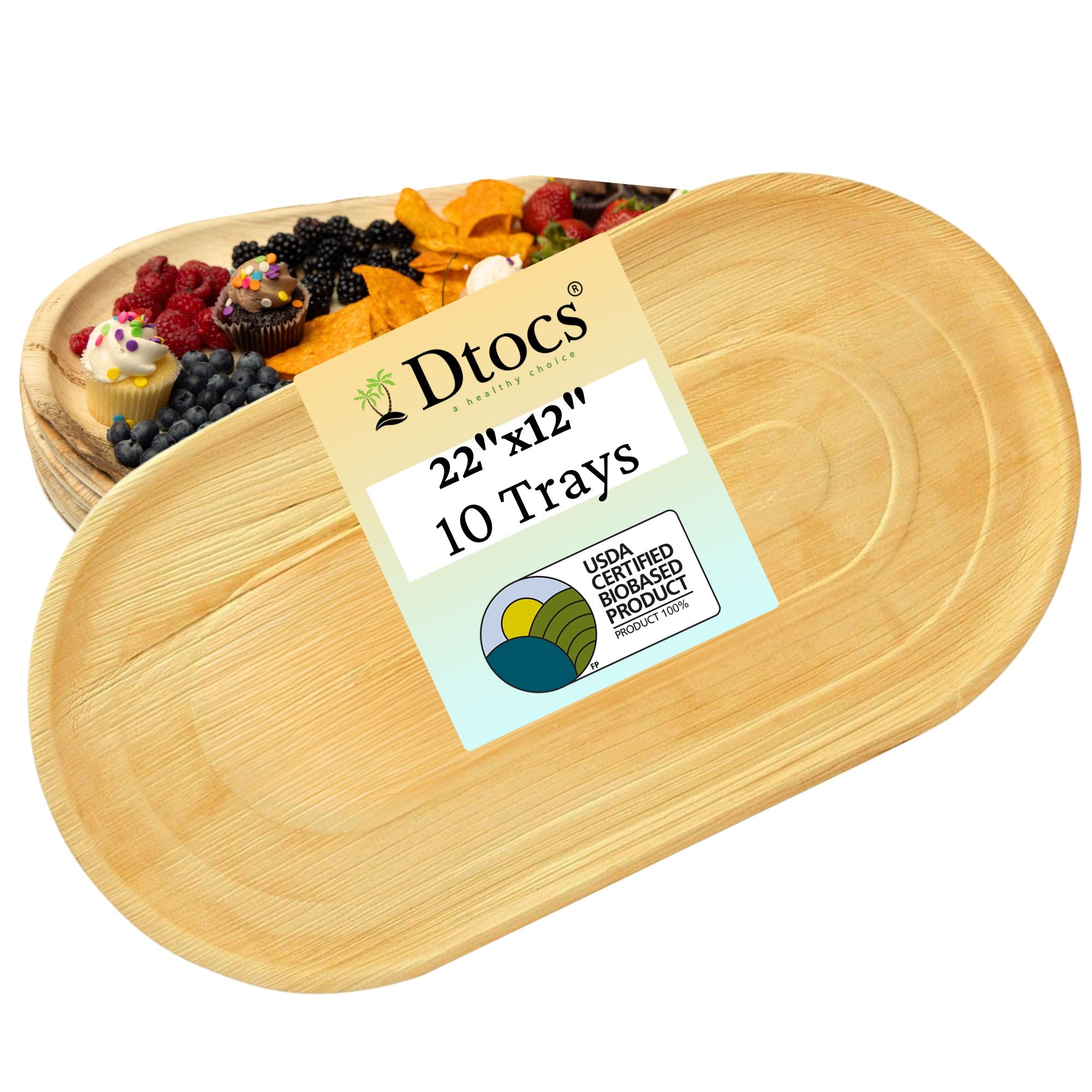 10 Oval Disposable Charcuterie Board 22
