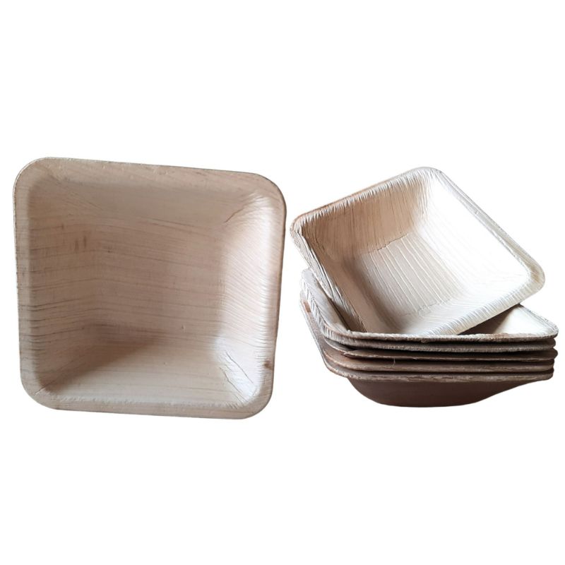 Dtocs Palm Leaf Disposable Square Bowl