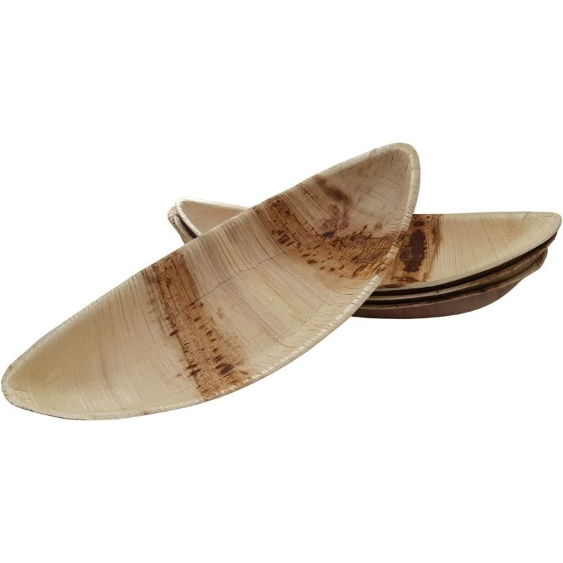Dtocs Palm Leaf Plate Boat Tray 11 X 5 Inch (25)