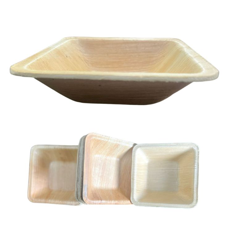 Palm Leaf Bowl 4" Square (50) Dip Bowls