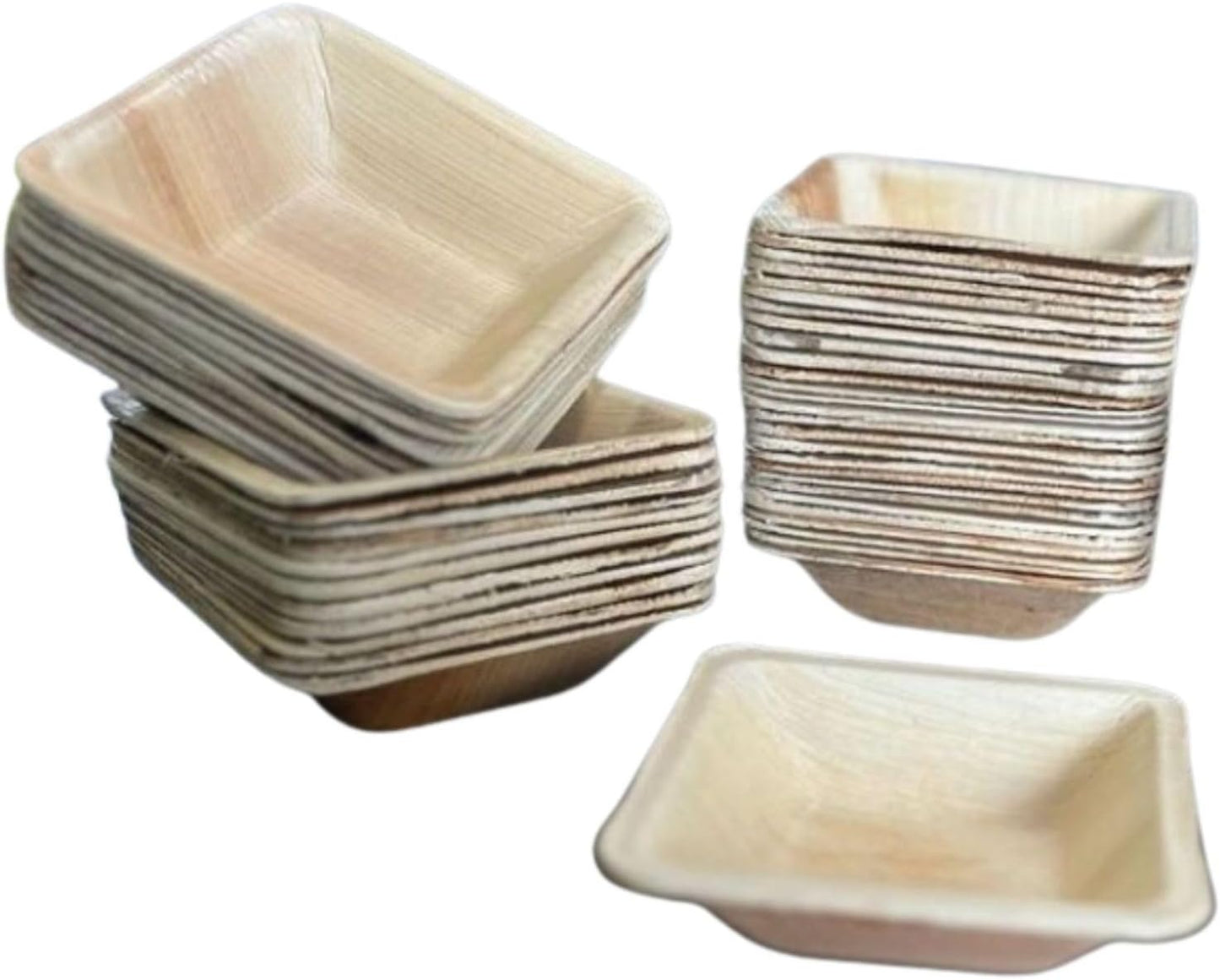 Palm Leaf Bowl 4" Square (50) Dip Bowls