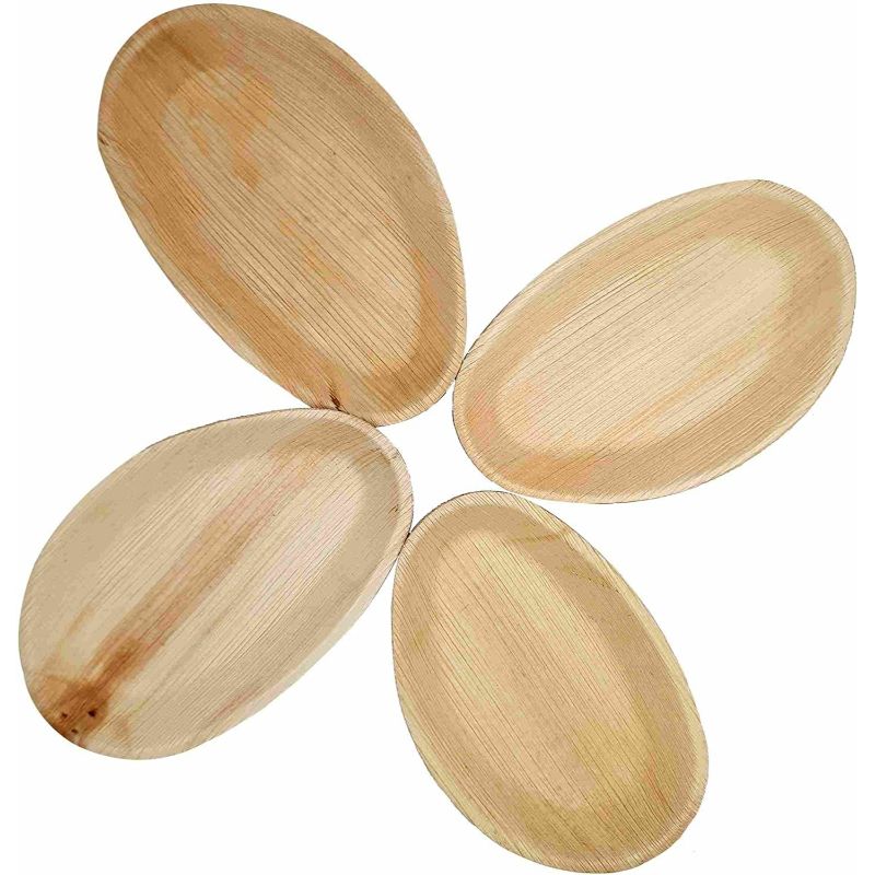 Dtocs Palm Leaf Plates Oval 5×7 Inch (50)