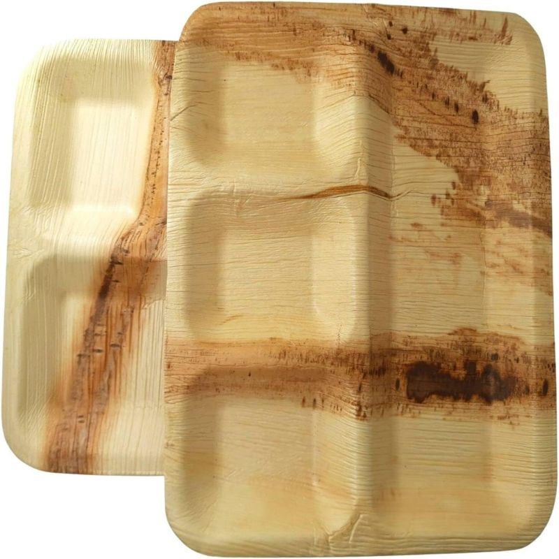 Dtocs Palm leaf compartment plate