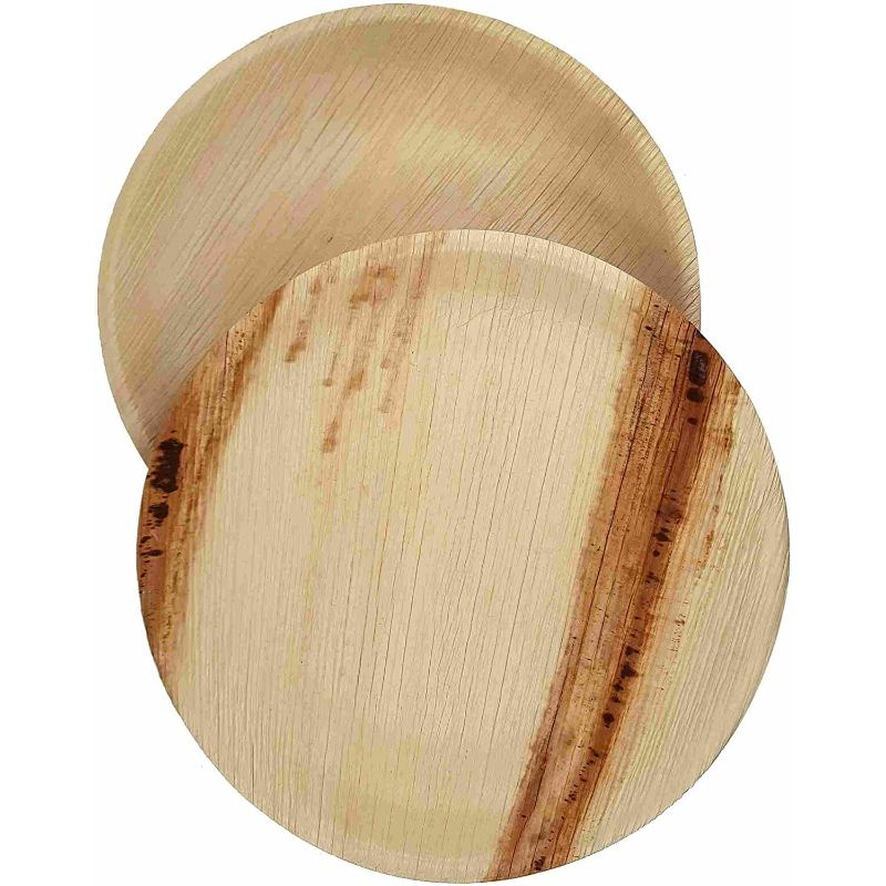 Dtocs Palm leaf microwave safe round plate