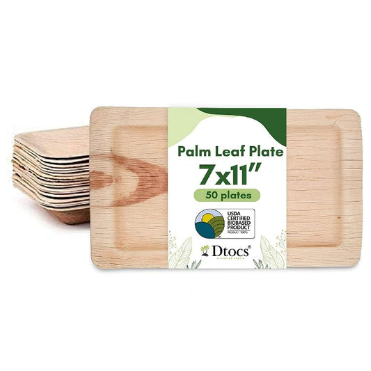Dtocs Palm Leaf 7x11 Rectangle Tray