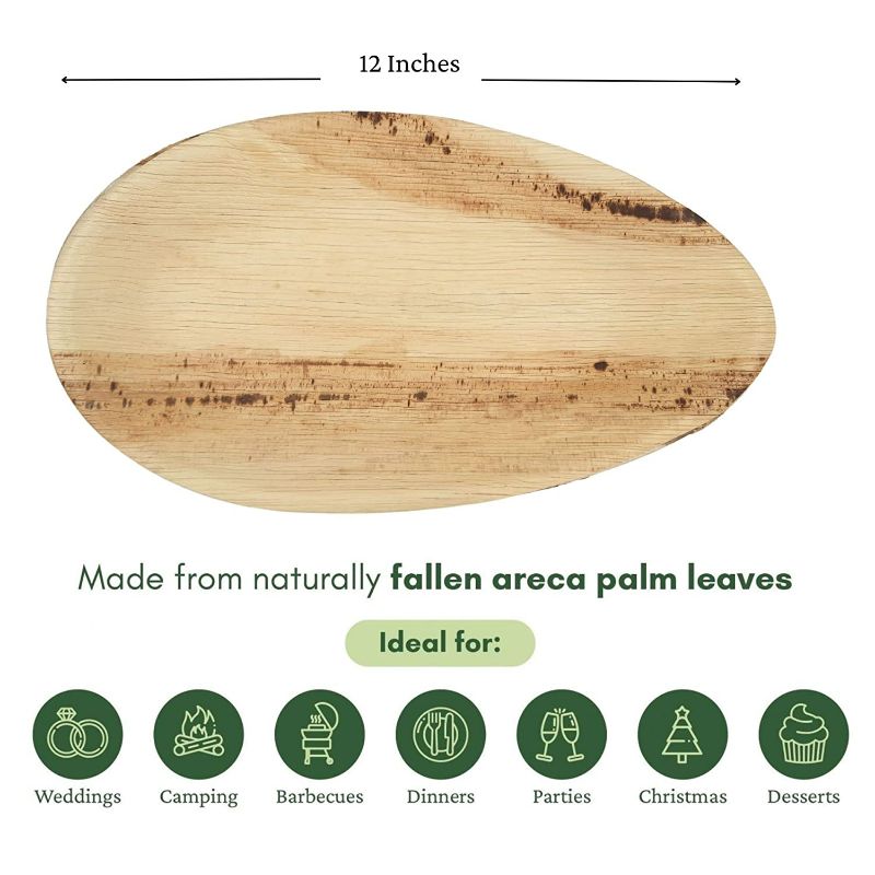 Dtocs Palm Leaf Oval trays for Wedding