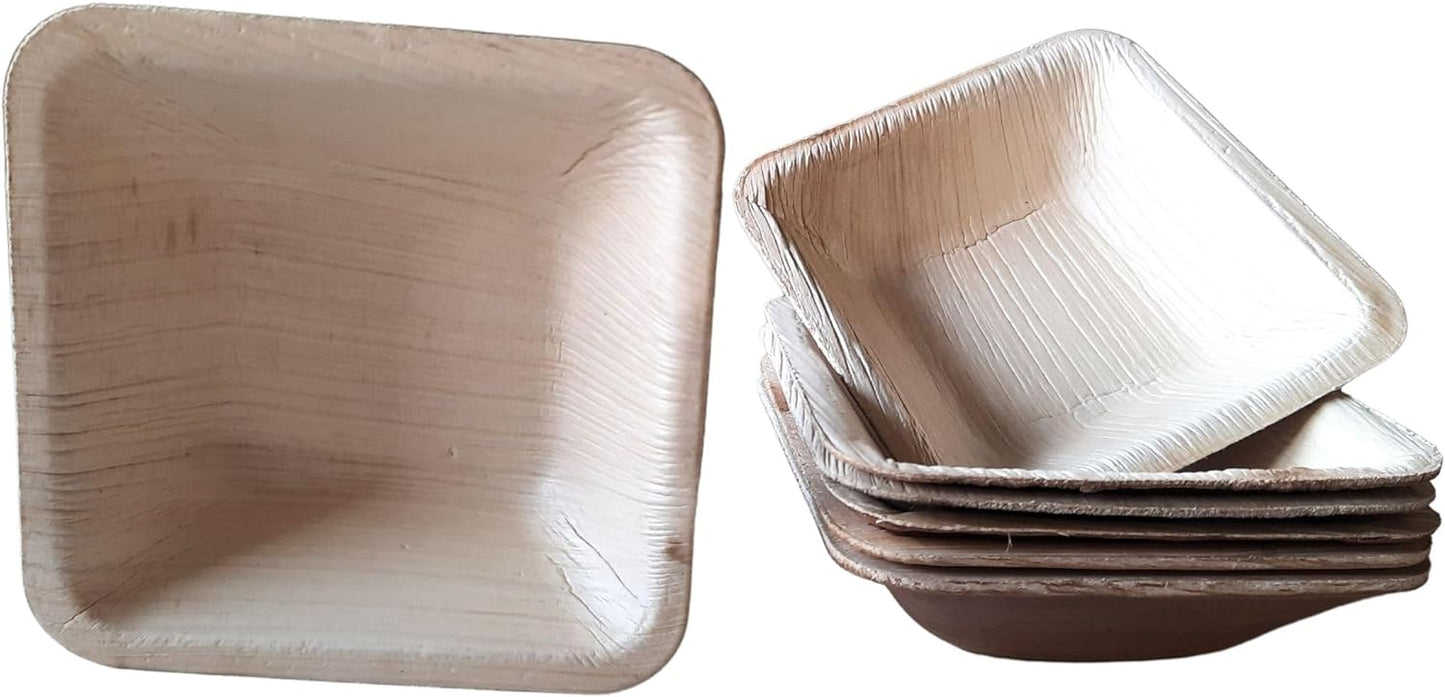 Palm Leaf Bowl 4" Square (50) Dip Bowls