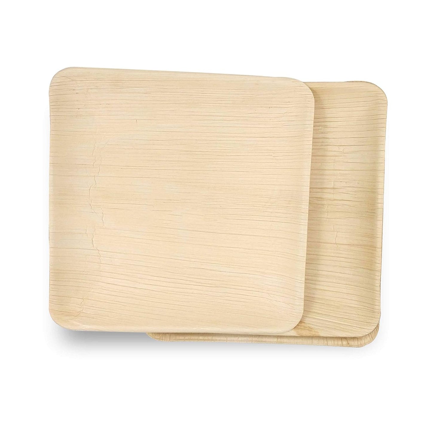 50 Sturdy Palm Leaf 8" Square Disposable Party Plates