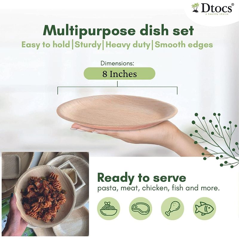 Dtocs Palm Leaf Compostable Plate