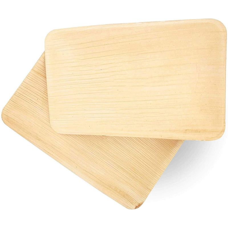 Dtocs Palm Leaf Plates Rectangle Tray 6×9 Inch