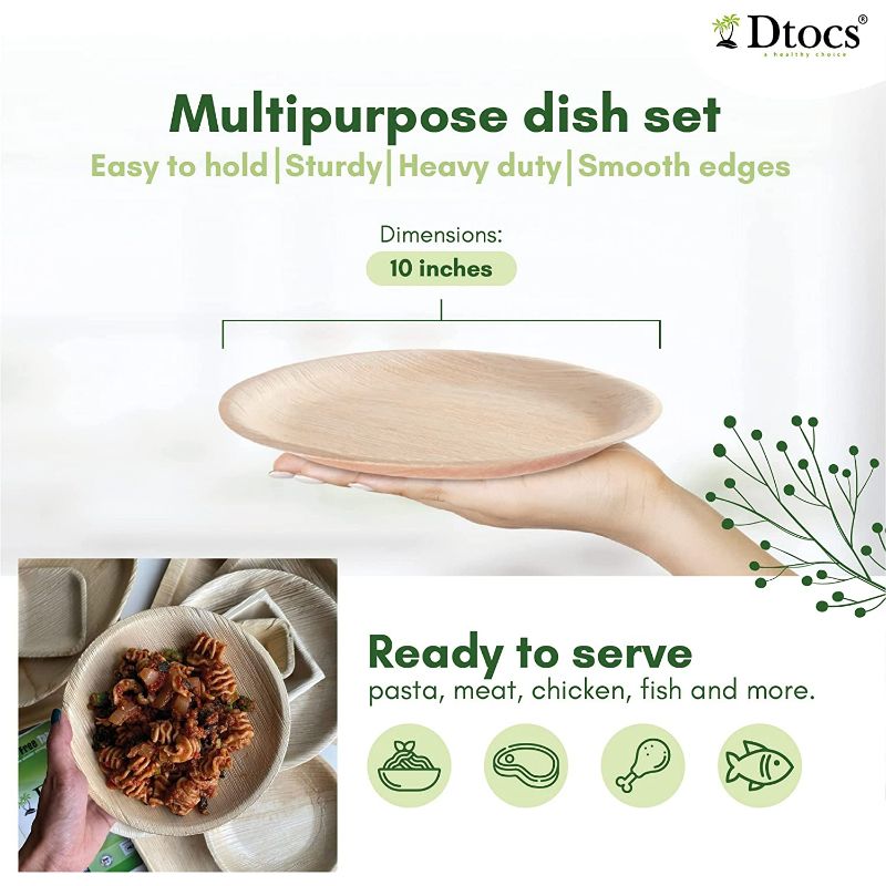 Dtocs disposable dinner plate for wedding parties