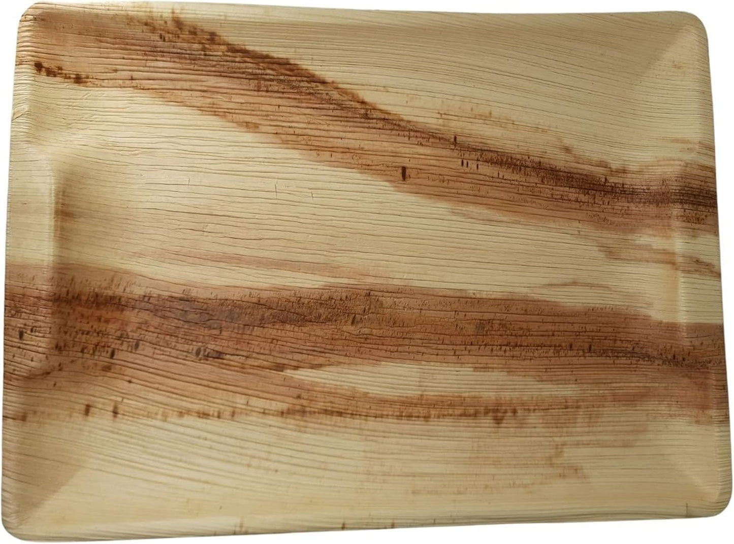 Dtocs Palm Leaf Disposable Rectangular Serving Trays 14"×10" (25)