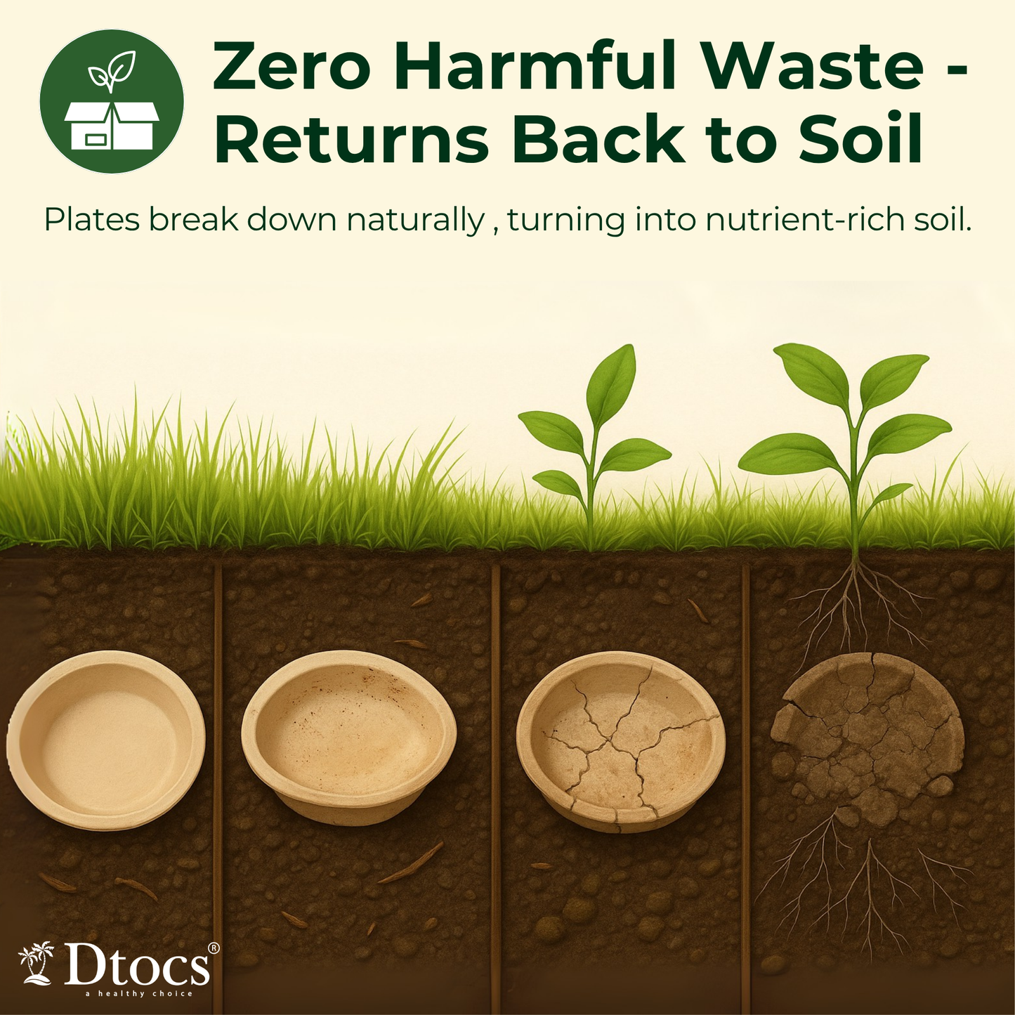 Dtocs Bamboo Fiber Disposable Bowls – 28 Oz, 70 Pk | Eco Friendly Large Bowl | Microwave Safe Bagasse Bowl for Soup, Dessert, Salad bowls