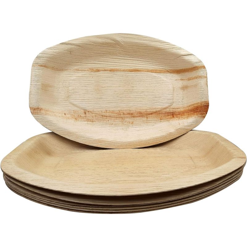 Dtocs Palm Leaf Oval Plate - 10x14 Inch Platter (25)