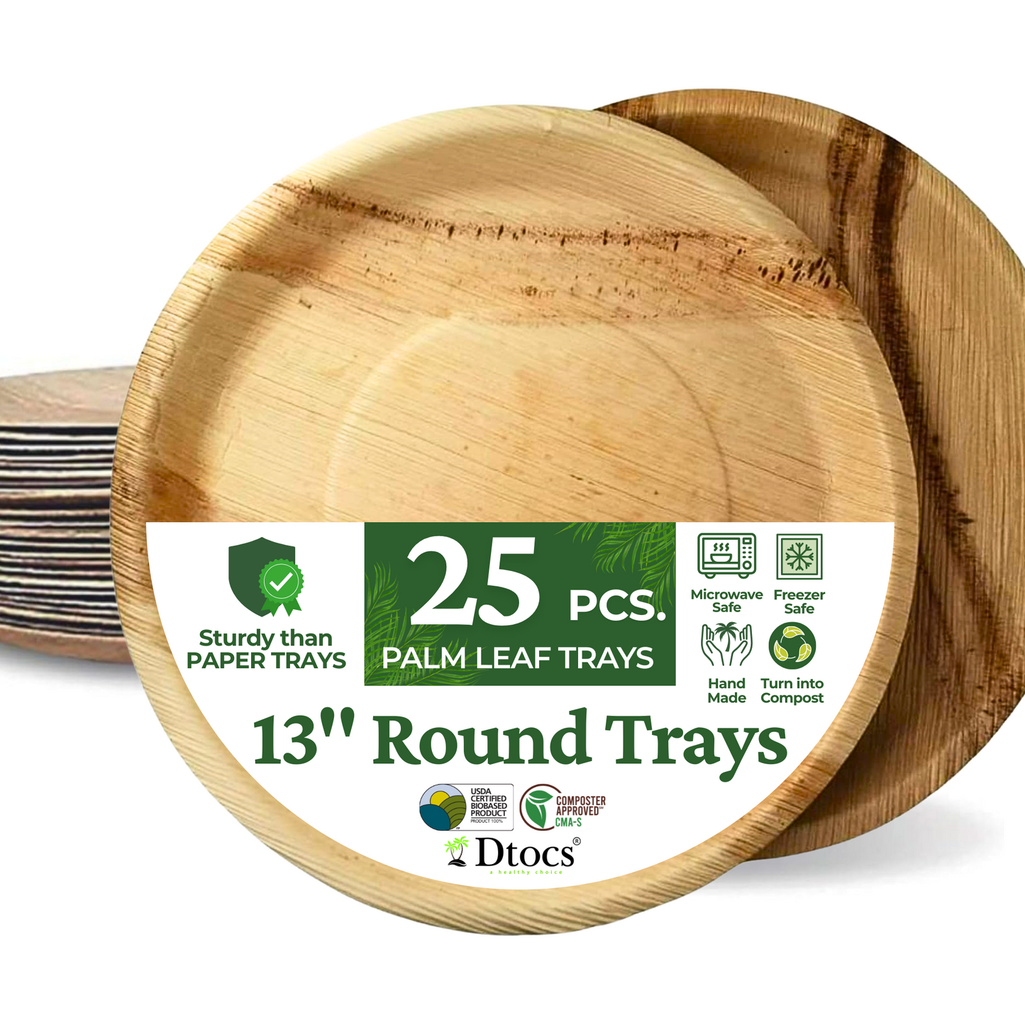 Palm Leaf Charcuterie Board 13" (25)