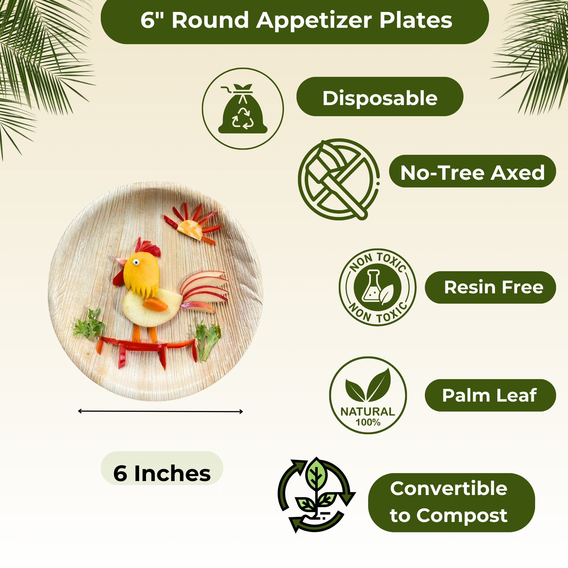 Dtocs disposable Round plate sturdy than paper plate