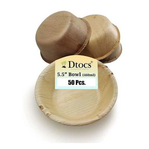 Dtocs palm leaf bowl for fruits