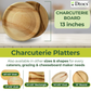 Palm Leaf Charcuterie Board 13" (10)