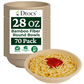 Dtocs Bamboo Fiber Disposable Bowls – 28 Oz, 70 Pk | Eco Friendly Large Bowl | Microwave Safe Bagasse Bowl for Soup, Dessert, Salad bowls