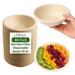 Dtocs Bamboo Fiber Disposable Bowls – 20 Oz, 50 Pk | Bamboo Round Bowl | Microwavable Bagasse Bowl like Soup, Cake, Salsa, Salad bowls