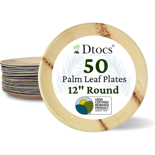 Dtocs Palm Leaf 12" Round Platter