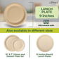 Dtocs Bamboo Fiber Plates 9 Inch Round (50 Pcs)