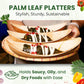 Dtocs Palm Leaf Plate Platter Tray 11 X 5 Inch (25) Boat