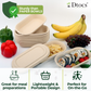 Dtocs Bamboo Fiber Meal Prep Containers with Lids 28 Oz, 50 Pcs | Bagasse Like Bamboo Disposable Container