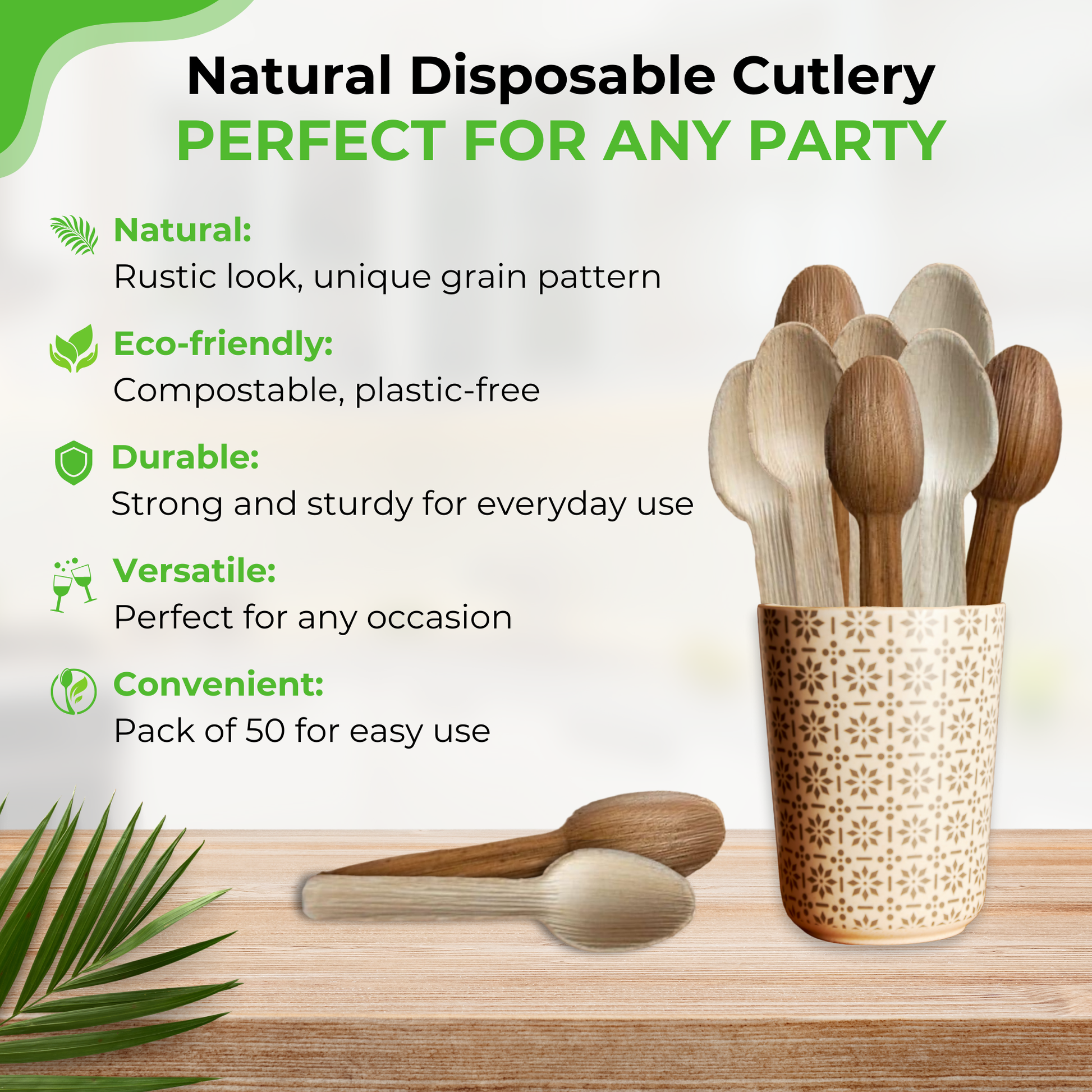 areca palm leaf spoons Dtocs Palm Leaf Spoons (50) – DTOCS