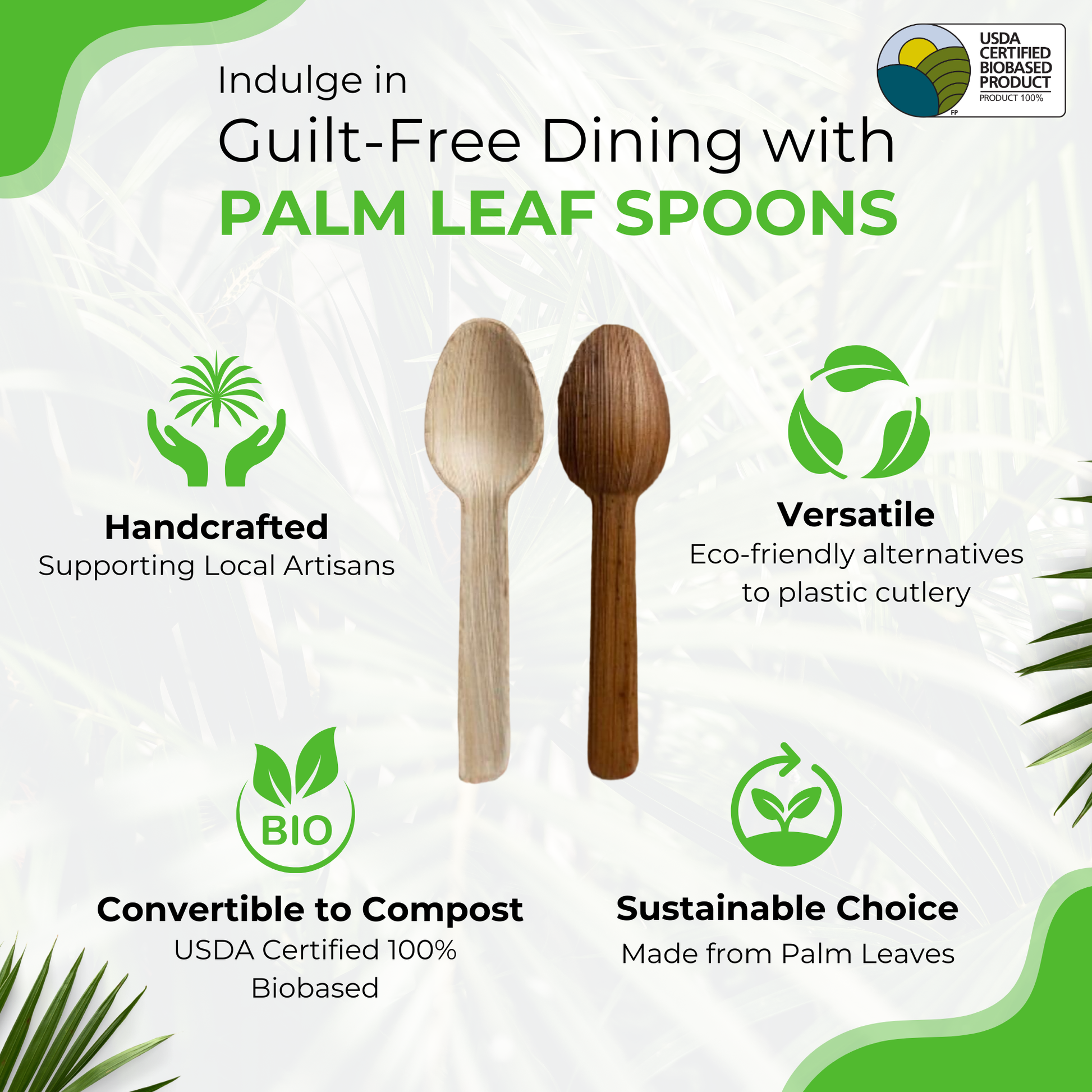 areca palm leaf spoons Dtocs Palm Leaf Spoons (50) – DTOCS