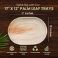 15 Palm Leaf Trays 17"x12" Oval Platter