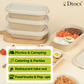 Dtocs Bamboo Fiber 500 mL Meal Prep Containers (Pack 50) | Disposable To-Go Food Containers With Lid