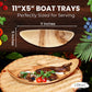 Dtocs Palm Leaf Plate Platter Tray 11 X 5 Inch (25) Boat