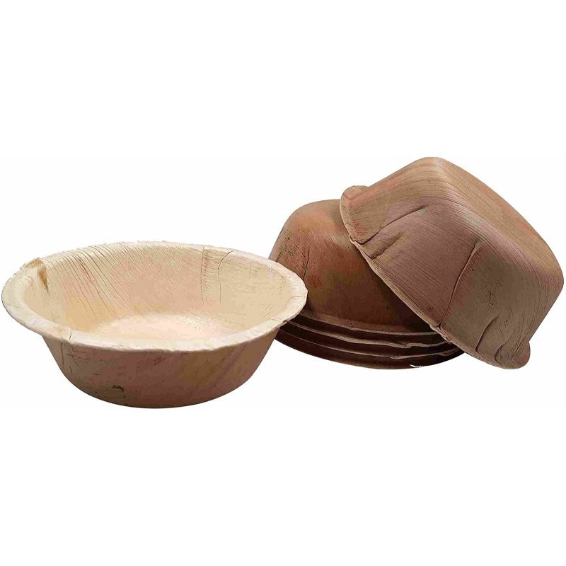 5.5" Round Disposable Bowls (50) | Palm Leaf Bowls