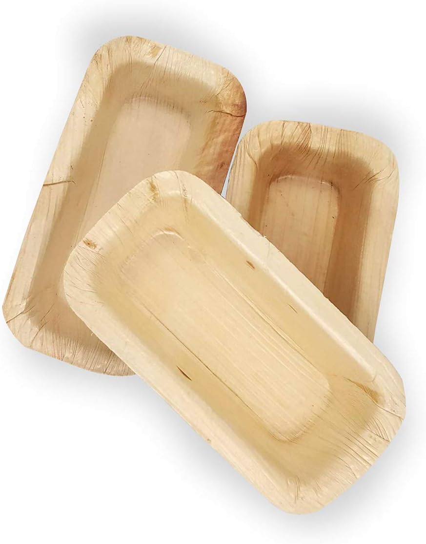 Dtocs Palm Leaf Dish 5X2.5 Inch Dipping Bowl (Pack 100)