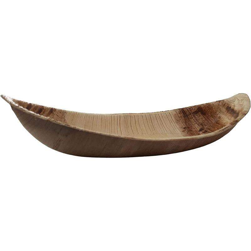 Dtocs Palm Leaf Plate Boat Tray 11 X 5 Inch (25)