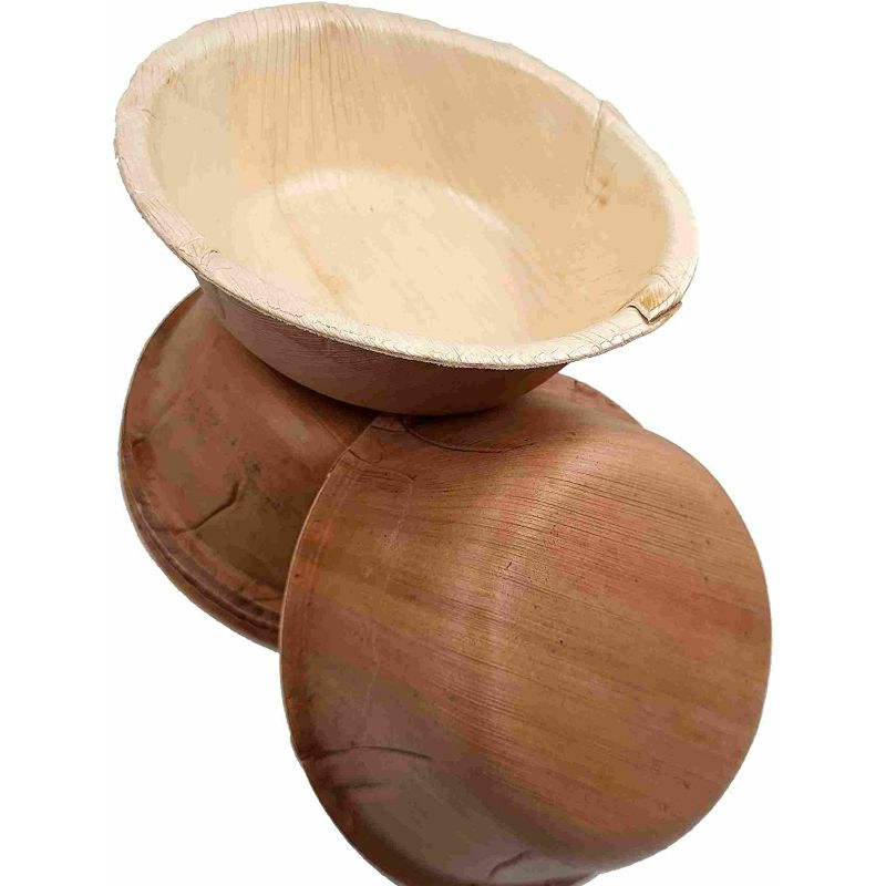 5.5" Round Disposable Bowls (50) | Palm Leaf Bowls