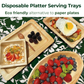 50 Sturdy Palm Leaf 7"x11" Rectangle Disposable Tray