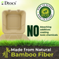 Dtocs Compostable 8-Inch Bamboo Fiber Clamshell To Go Containers - 70 Pc
