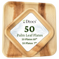 50 Party Plates | 10" Dinner (25), 7" Dessert (25) Square Palm Leaf Plates