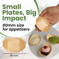 Dtocs Small Wooden Food Boat Plates 80 mm (Pack 100)