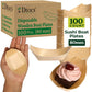 Dtocs Small Wooden Food Boat Plates 80 mm (Pack 100)