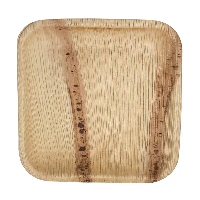 50 Sturdy Palm Leaf 7" Square Disposable Party Plates