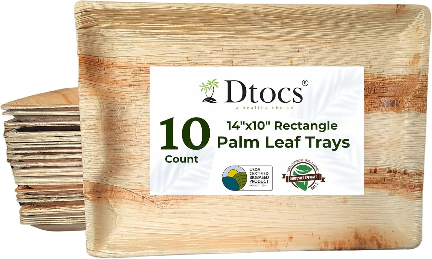 Palm Leaf Charcuterie Board 14x10 Inches (10)