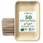 50 Disposable Trays | 6"x9" Palm Leaf Rectangle Plate