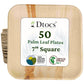 50 Sturdy Palm Leaf 7" Square Disposable Party Plates