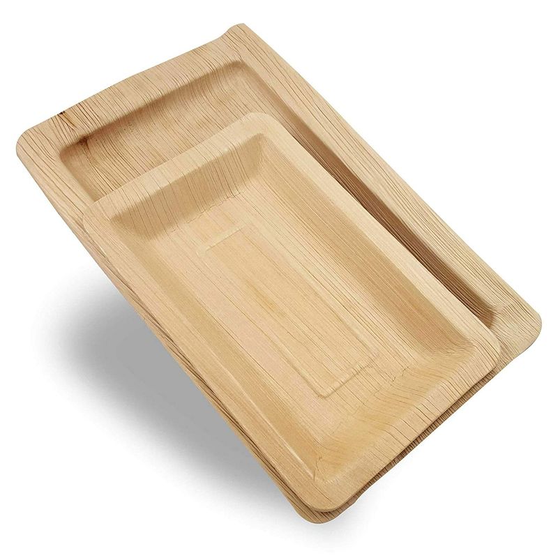 Dtocs Palm Leaf Disposable Rectangle Tray