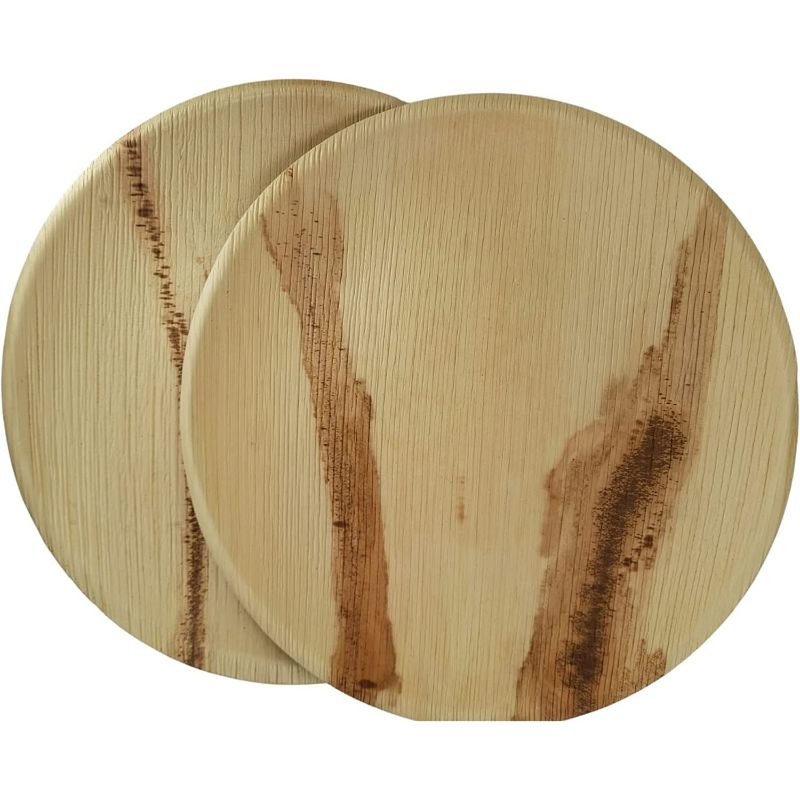 Dtocs Palm Leaf Disposable Round Platter For Weddings