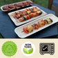 25 Palm Leaf Tray 13"x4" | BBQ, Sushi Platter