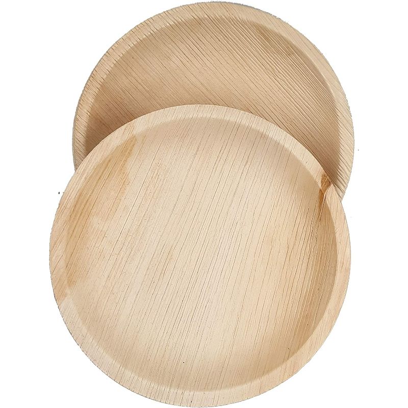 50 Sturdy 6" Round Palm Leaf Disposable Party Plates